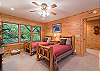 Two twin beds off den area.