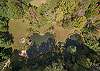 Aerial of the back yard and ponds at Hemlock.