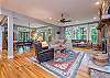 Open living and dining area.