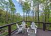 Side deck with gas grill and seating for 8 throughout the deck