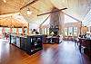 Main level w/ spacious floor plan for living, dining and kitchen