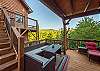 Dine al fresco with a stunning mountain backdrop