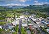 Aerial of downtown Black Mountain-