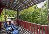 Front deck with seating for 2.