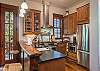 Kitchen bar with seating for 2.