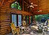 Spacious covered porch w/ plenty of seating