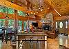 Kitchen, dining, and living room