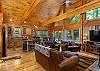 Living, kitchen, and dining areas