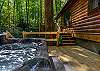 Unwind in the hot tub surrounded by nature