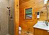 Main level king bedroom bathroom w/ walk-in shower only.