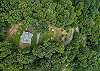 Aerial of Bear's Den Cabin.