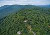 Aerial of Bear's Den Cabin.