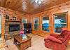 Living room w/ mountain views.