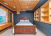 Queen bedroom on lower level.