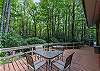 Dining for 4 and built in bench on back deck
