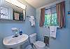 Upper level hall bath with walk in shower only