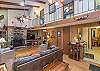 Spacious living room and upstairs hallway overlook
