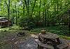 Creek side picnic table and fire pit