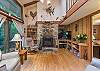 Relax by the fire and watch TV on cool mountain nights