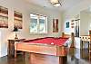 Pool table in lower level den.