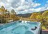 Spacious hot tub with breathtaking views