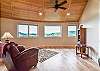 Library/reading area on upper level w/ mountain views.