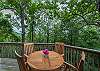 Outdoor dining area on the porch