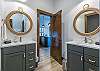 Lower level jack-n-jill bath