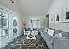 Stylish iving area with patio access