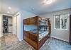 Double size bunk beds in lower level
