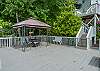 Gazebo seating area on the lower deck