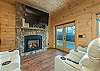 Downstairs den w/fireplace, smart TV & deck access