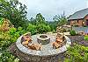 Gather around the outdoor fire pit to enjoy gorgeous views