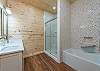 Downstairs hall bath w/walk-in shower & tub