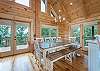 Dining table w/seating for up to 10