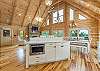 Enjoy mountain views & conversation while cooking in the kitchen