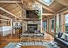 Natural gas fireplace & 4k Smart TV in main living area