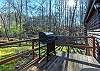 Gas grill on the side deck