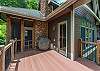 Use the gas grill on the deck