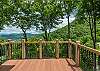 Take in the stunning scenery & fresh mountain air on the deck