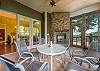 Screened-in porch w/gas fireplace &