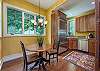 Breakfast nook w/seating for 2 outside the kitchen