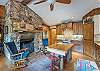 Additional fireplace in the kitchen