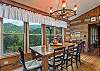 Dining table w/mountain views & seating for up to 8