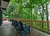 Adirondack chairs on the wraparound deck