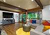 Lower level den area w/cozy fireplace