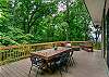 Outdoor dining table w/seating for 8