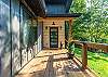 Front door entrance to Falling Waters Cabin
