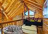 Upper loft area w/seating area & twin-size day bed