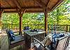 Outdoor seating around the fire table